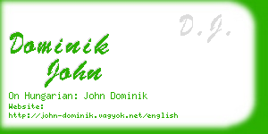 dominik john business card